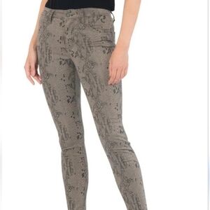 Kut from the Kloth Snake Print Skinny Jeans - Taupe and Black